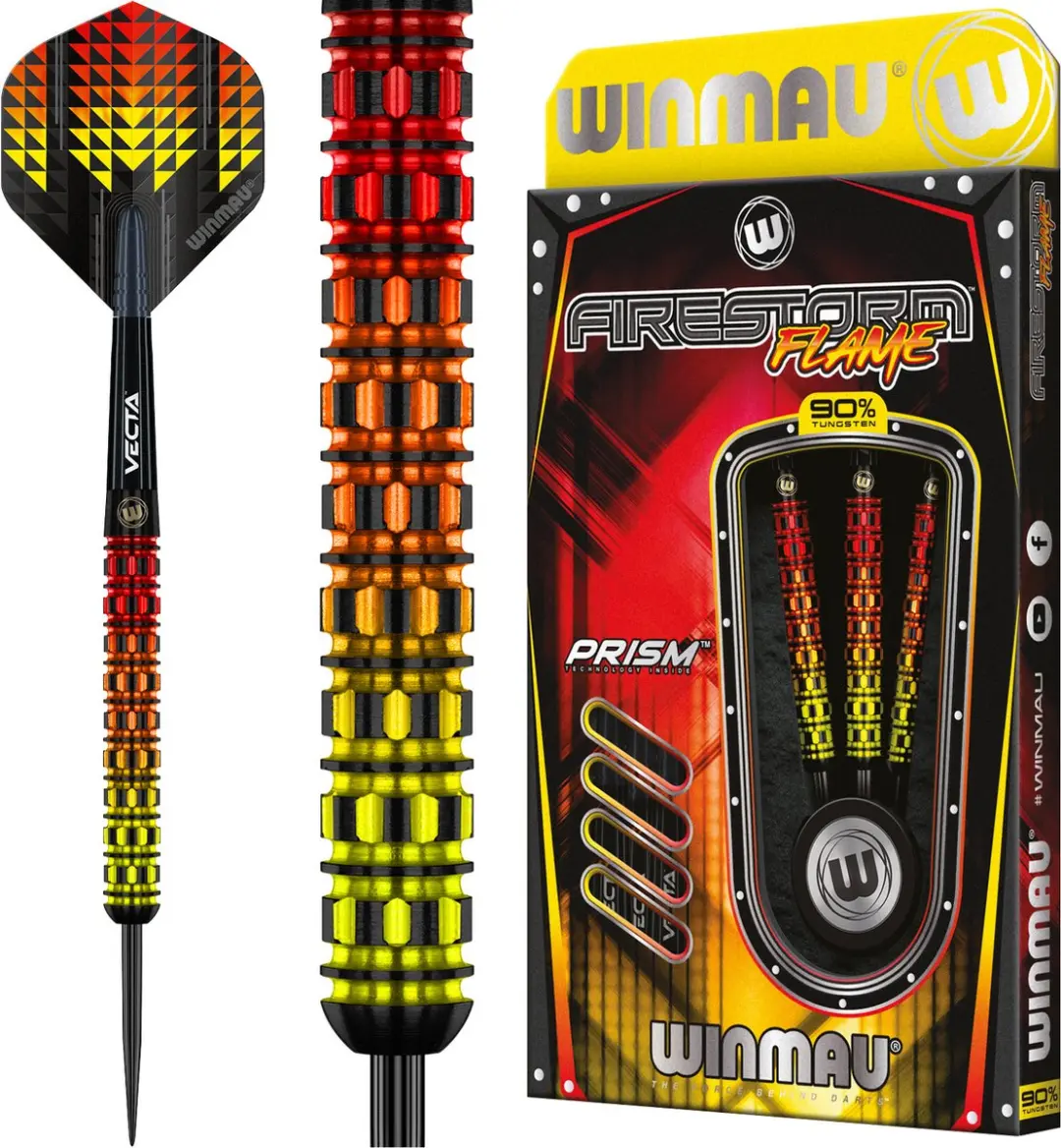 Winmau Firestorm Flame Straight 90% Dartpijlen