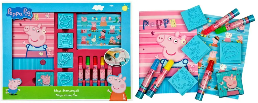 Peppa Pig Stempelset Meerkleurig - Stiften & Kleurboek