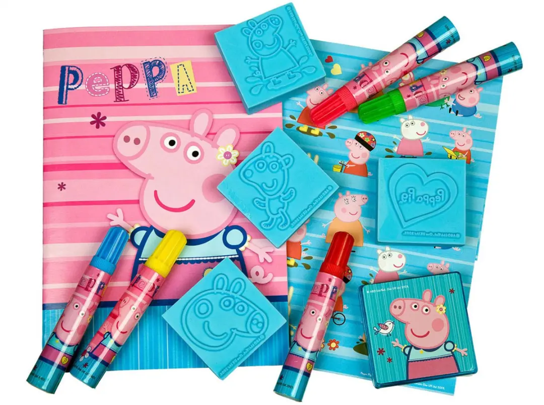 Peppa Pig Stempelset Meerkleurig - Stiften & Kleurboek