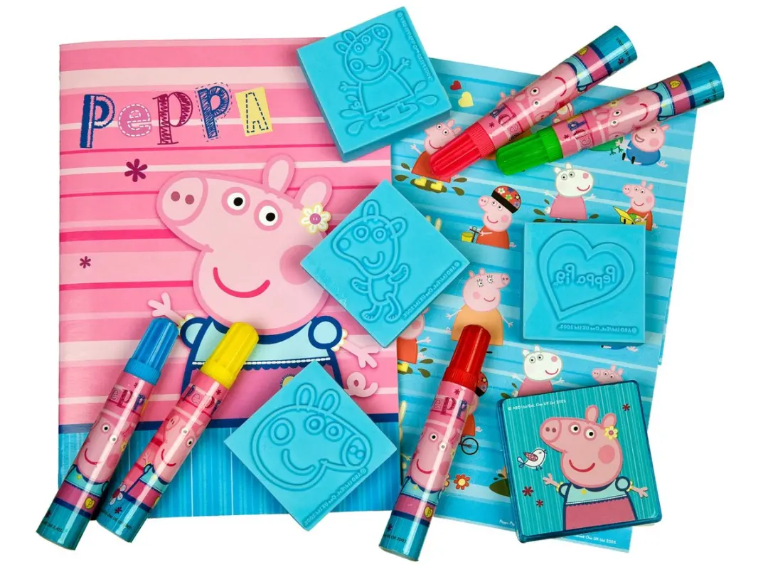 Peppa Pig Stempelset Meerkleurig - Stiften & Kleurboek