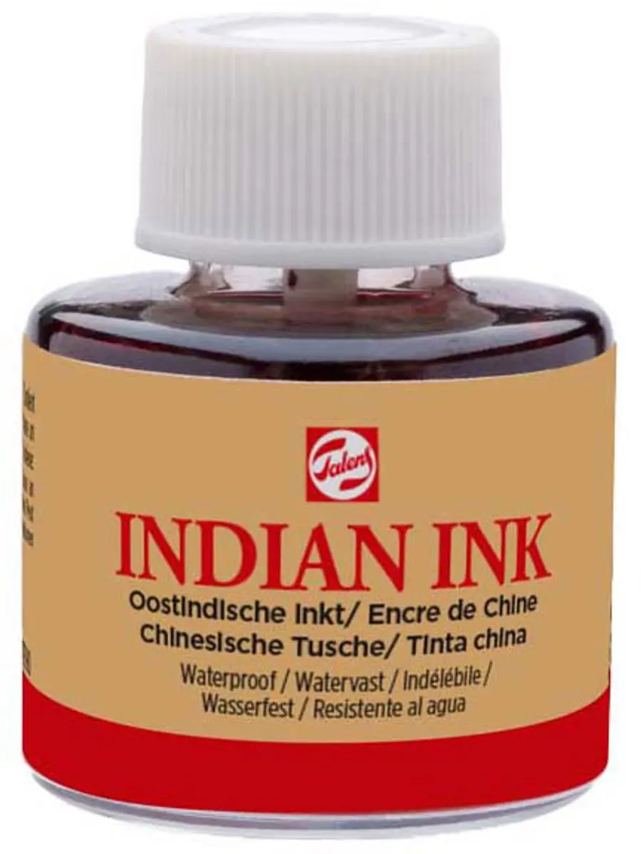 Talens Oostindische Inkt Zwart 11ml - Sneldrogend