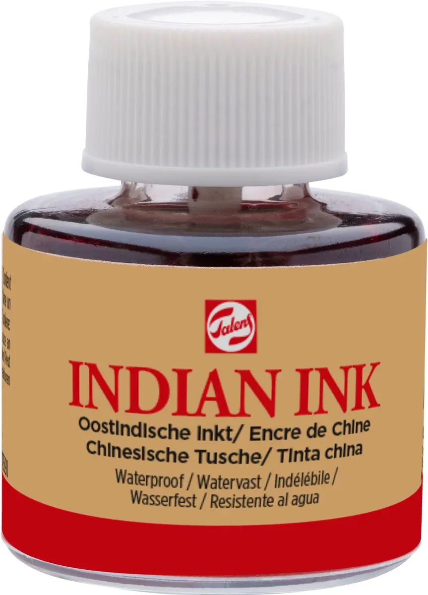 Talens Oostindische Inkt Zwart 11ml - Sneldrogend