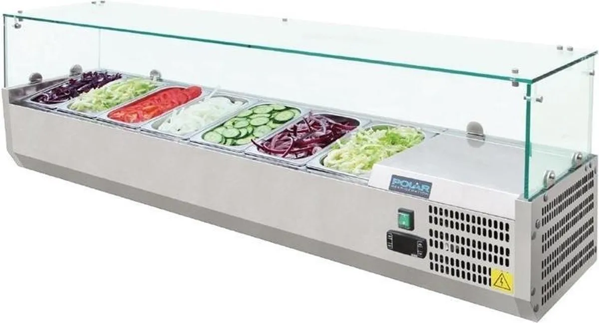 Polar G609 Opzetkoelvitrine 7x GN 1/4