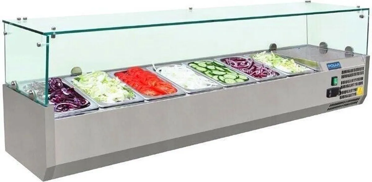 Polar G609 Opzetkoelvitrine 7x GN 1/4