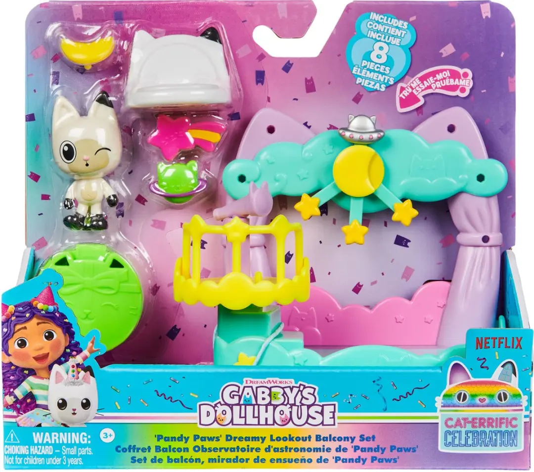Spin Master Gabby's Poppenhuis Balkon Speelset 8-delig - Multicolor - afbeelding 6 van 6