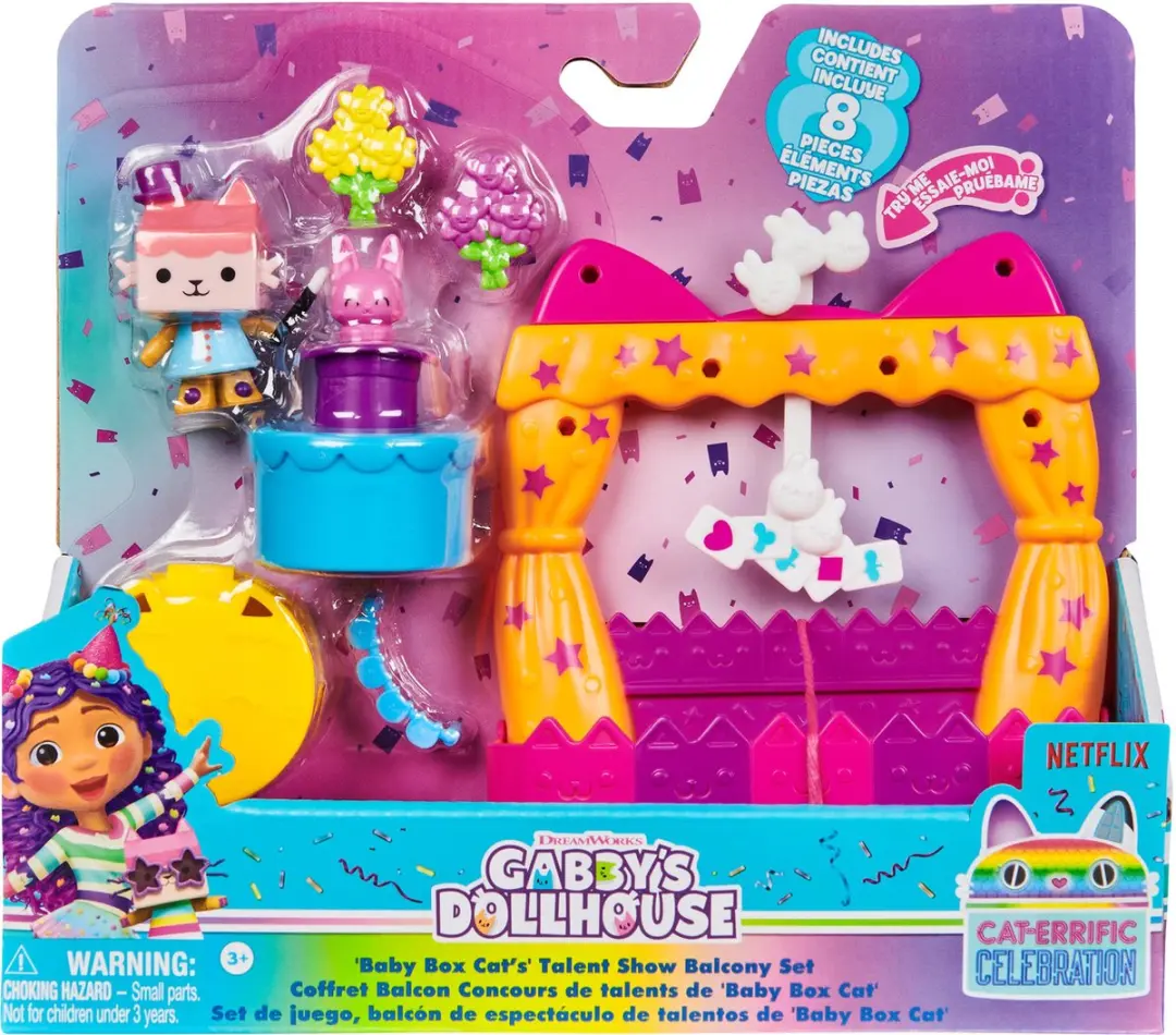 Spin Master Gabby's Poppenhuis Balkon Speelset 8-delig - Multicolor