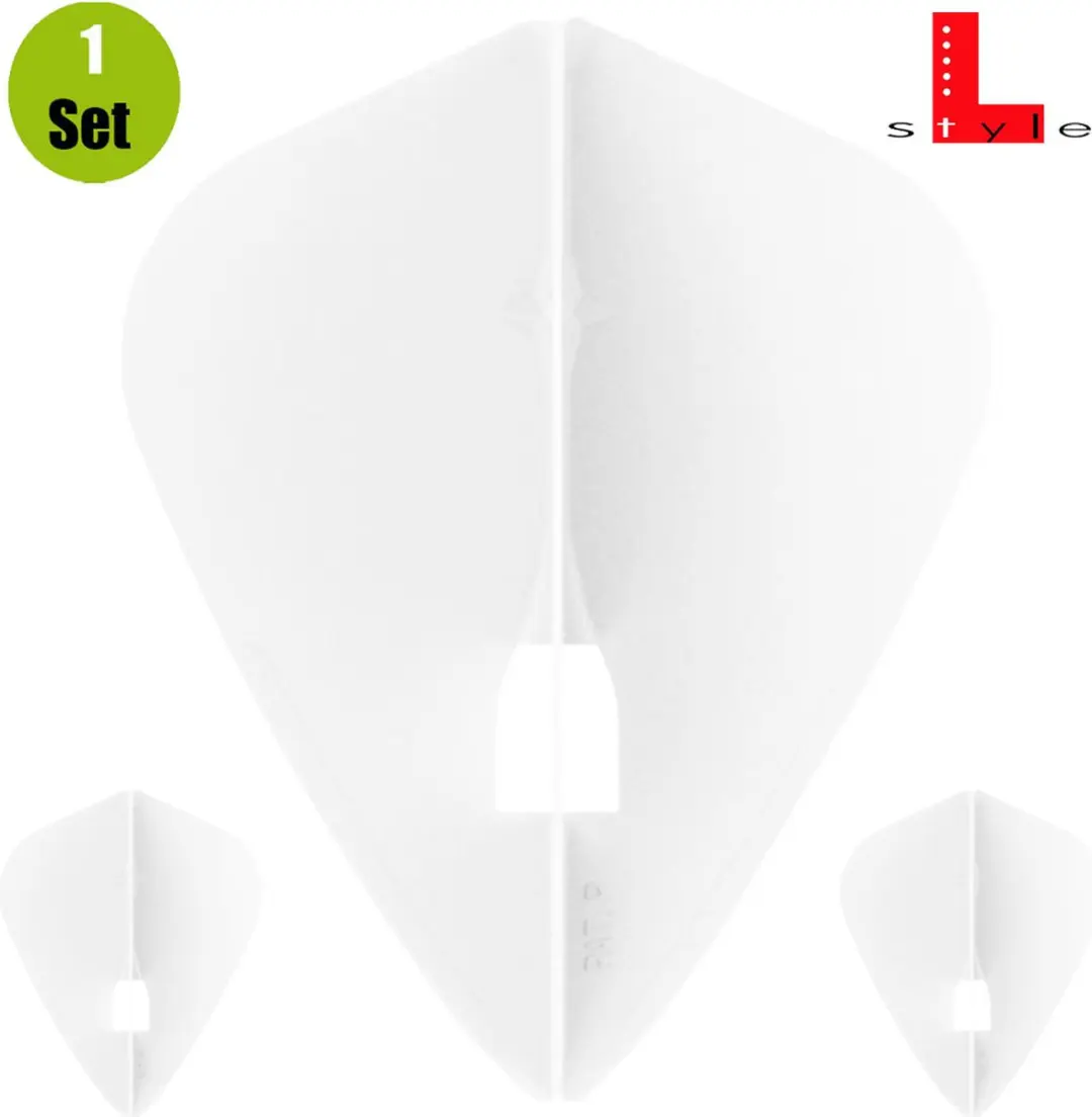 L-Style Champagne L4 Pro Kite White FP3402 Dart Flights - 3 Stuks