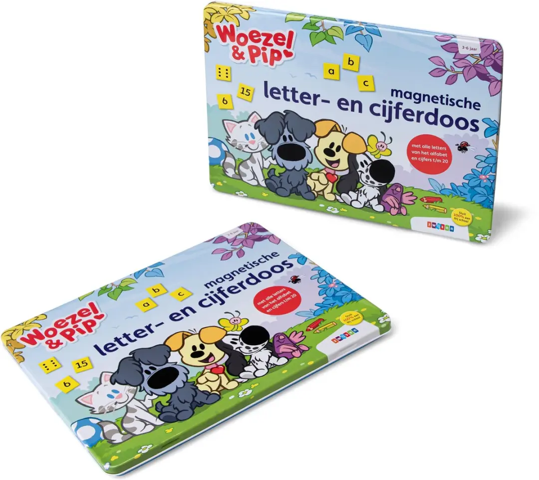 Woezel & Pip Magnetische Letter- en Cijferdoos - 71 Stuks - Multi - afbeelding 6 van 6