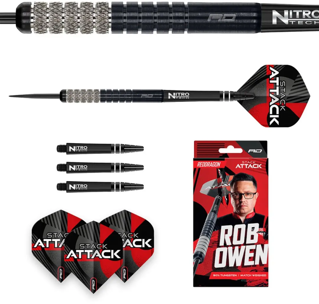 Red Dragon Robert Owen 90% Dartpijlen - 3 Stuks