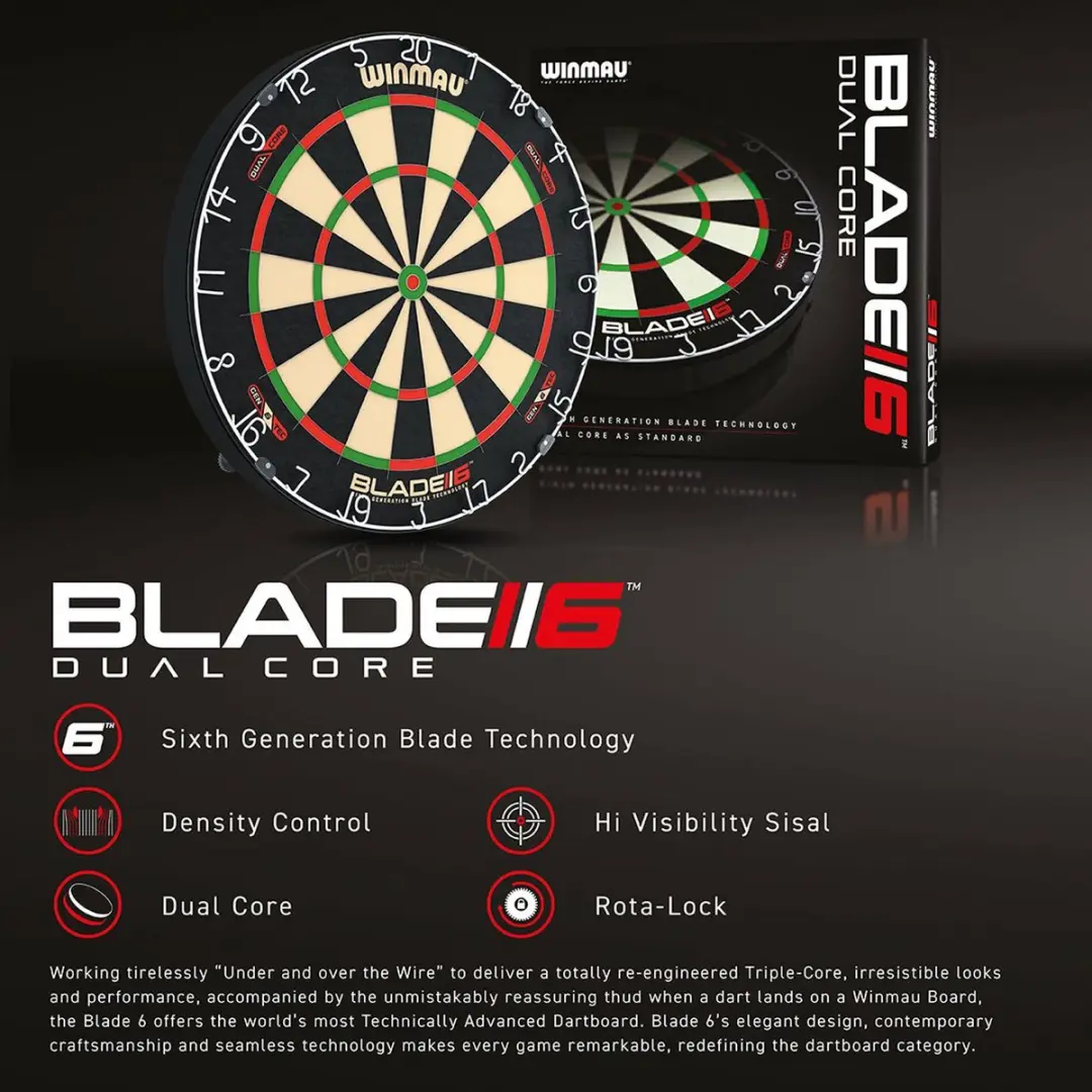 Winmau Blade 6 DualCore Dartbord 45cm - 3031