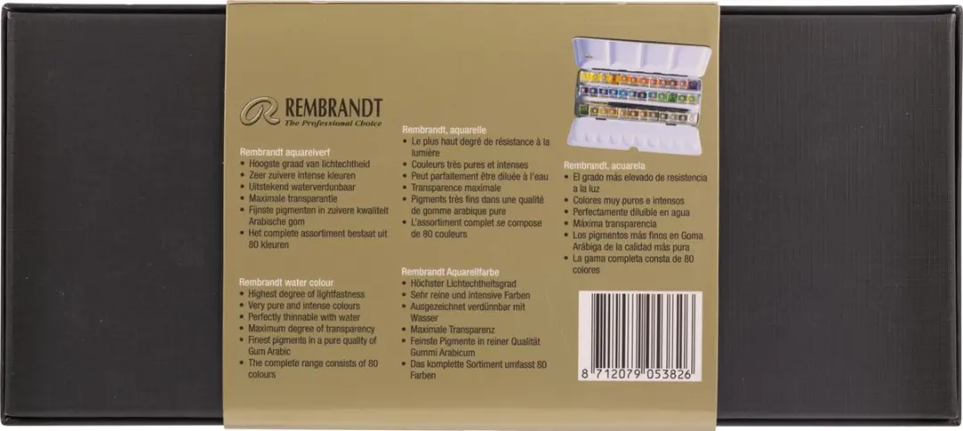 Rembrandt Aquarelverf Set 36 Kleuren - 36ml + Penseel