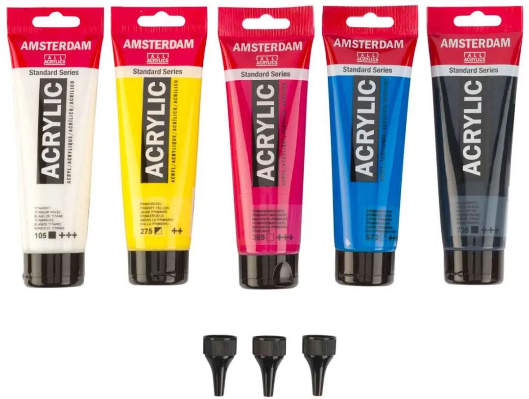 Amsterdam Standard Acrylverf Primaire Set 600ml - 5 Kleuren