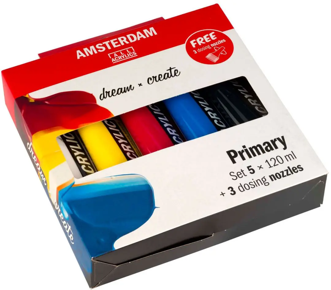 Amsterdam Standard Acrylverf Primaire Set 600ml - 5 Kleuren