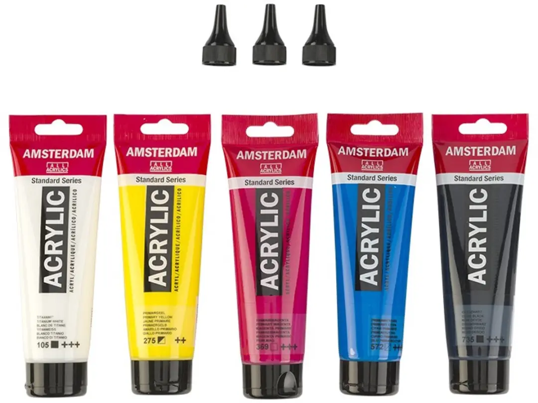 Amsterdam Standard Acrylverf Primaire Set 600ml - 5 Kleuren