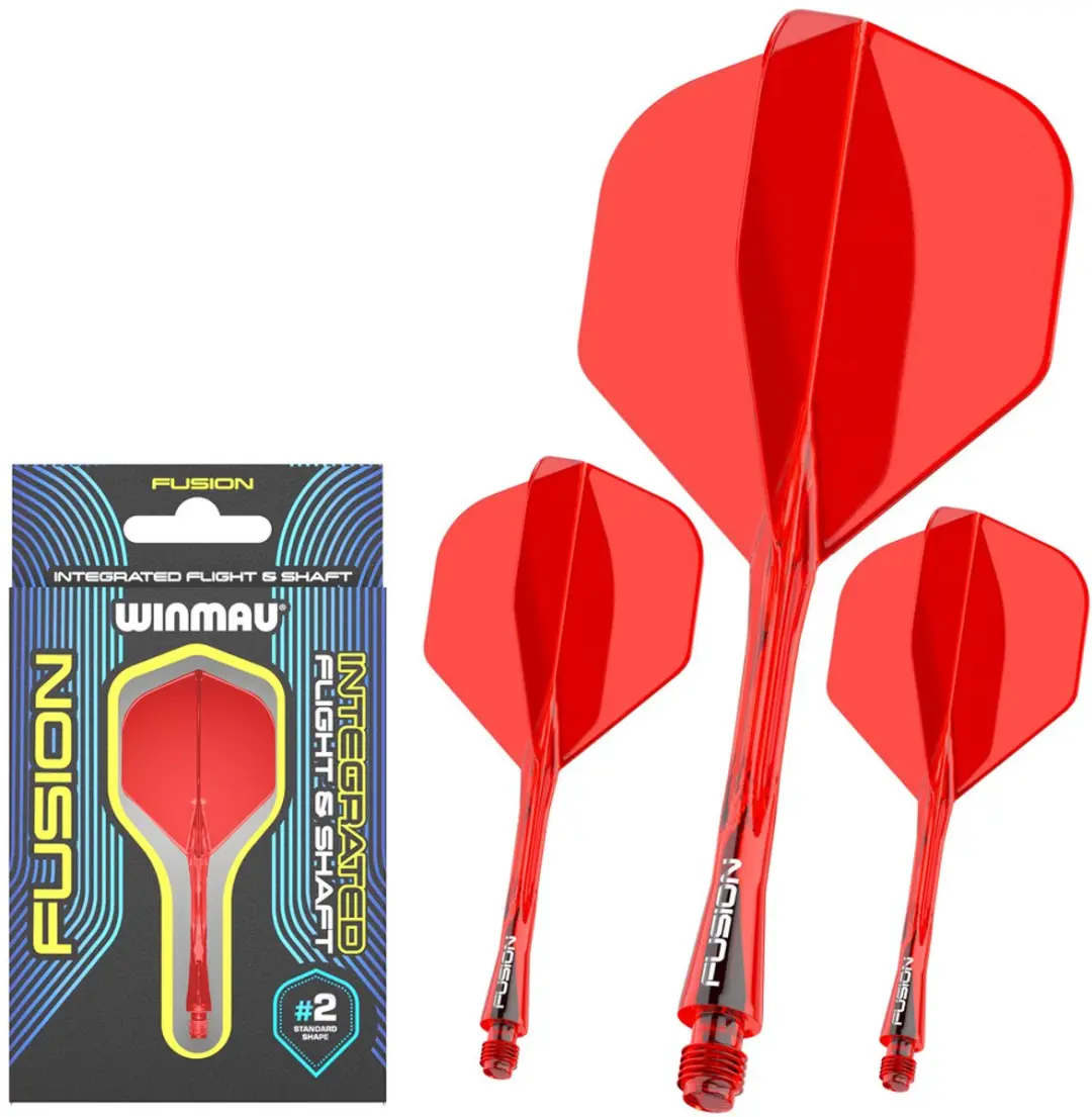 Winmau Fusion Red NO2 Dart Flights - 3 Stuks - afbeelding 6 van 6