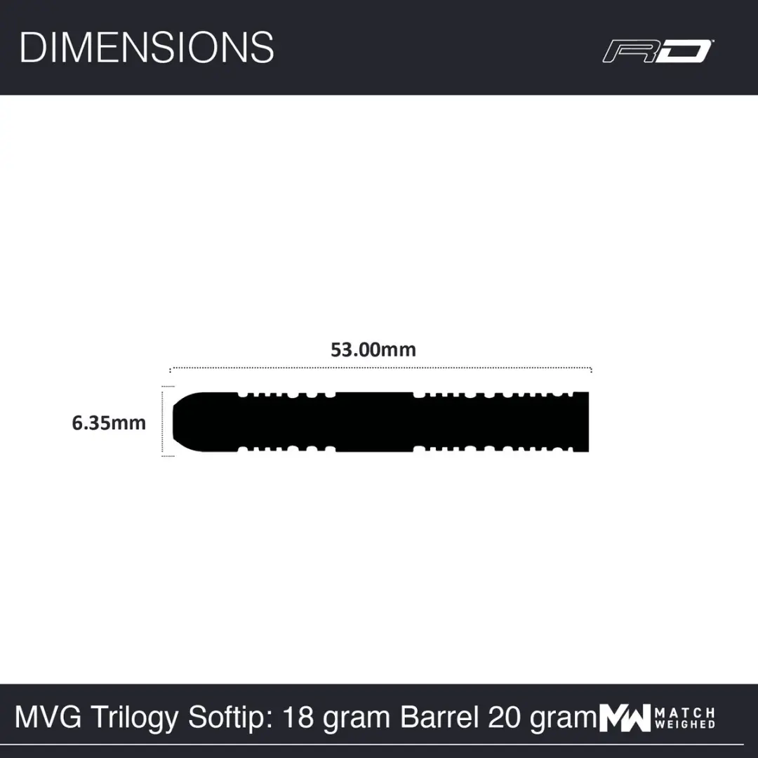 Winmau Michael van Gerwen Trilogy 90% Soft Tip Darts - 3 Stuks