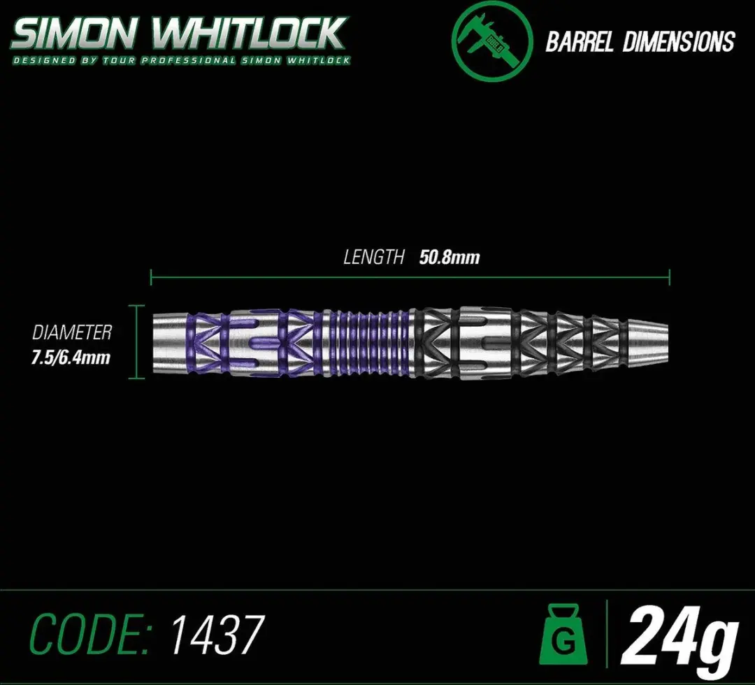 Winmau Simon Whitlock 90% Special Edition Dartpijlen - 3 Stuks