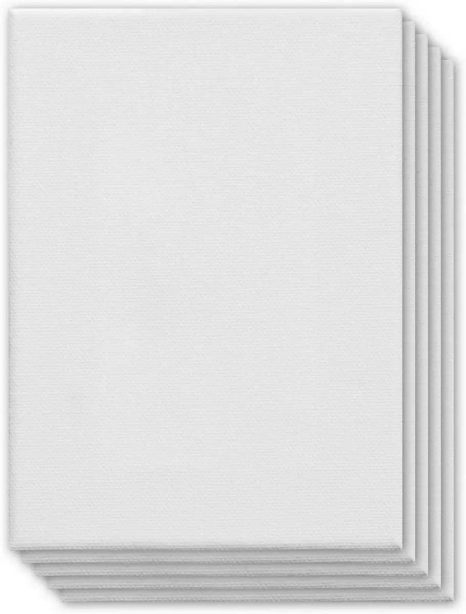 Kangaro Canvaspaneel 13x18cm - 5 Stuks - 3mm Board - 280gr Wit