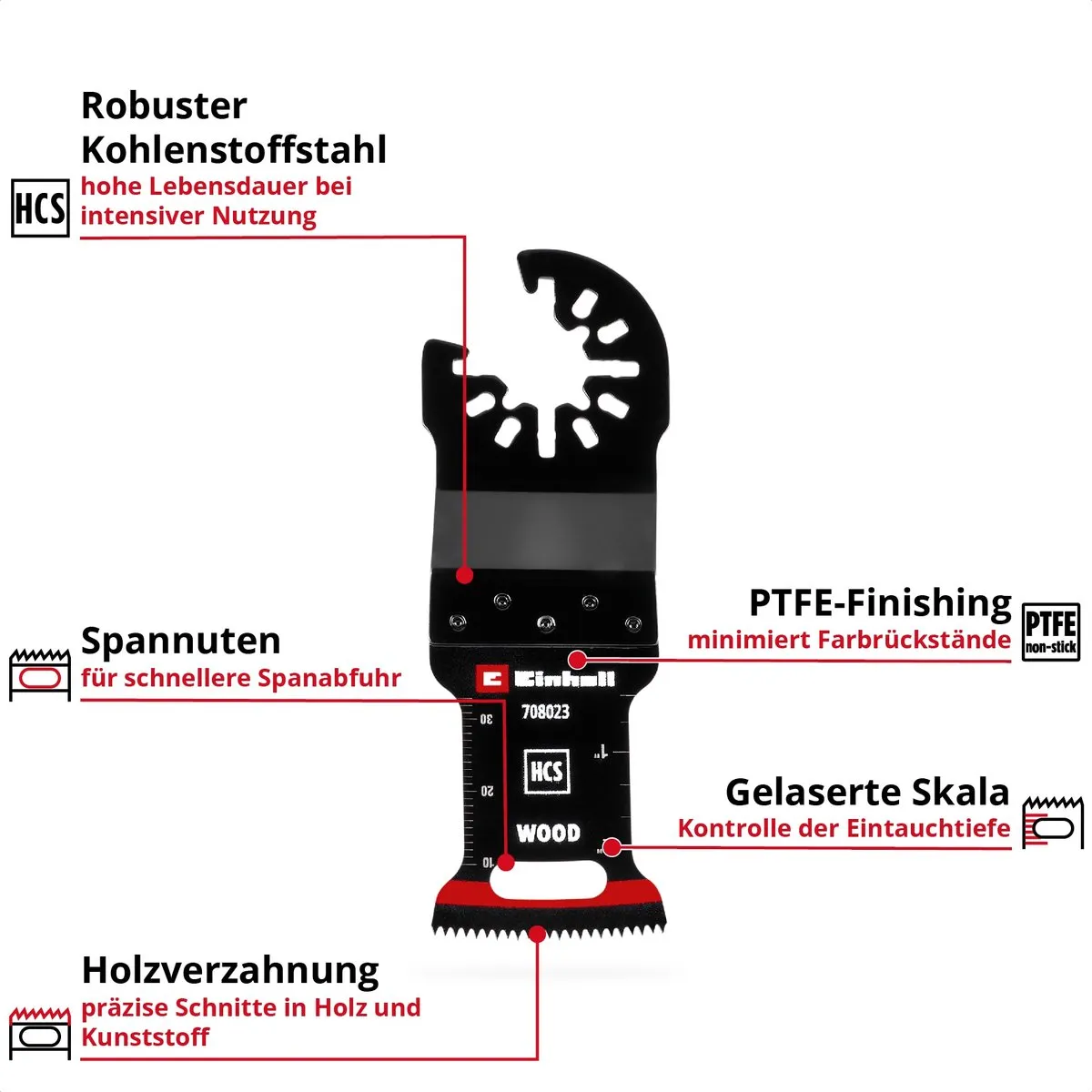 Einhell 708023 Tauchsägeblad HCS - 32mm - afbeelding 6 van 6