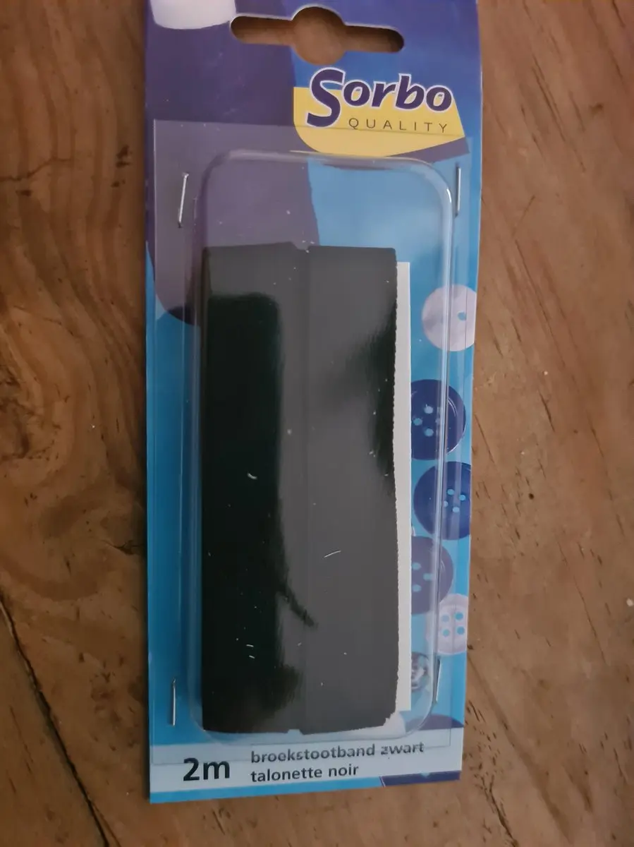 Sorbo Broekstootband 2m - Zwart