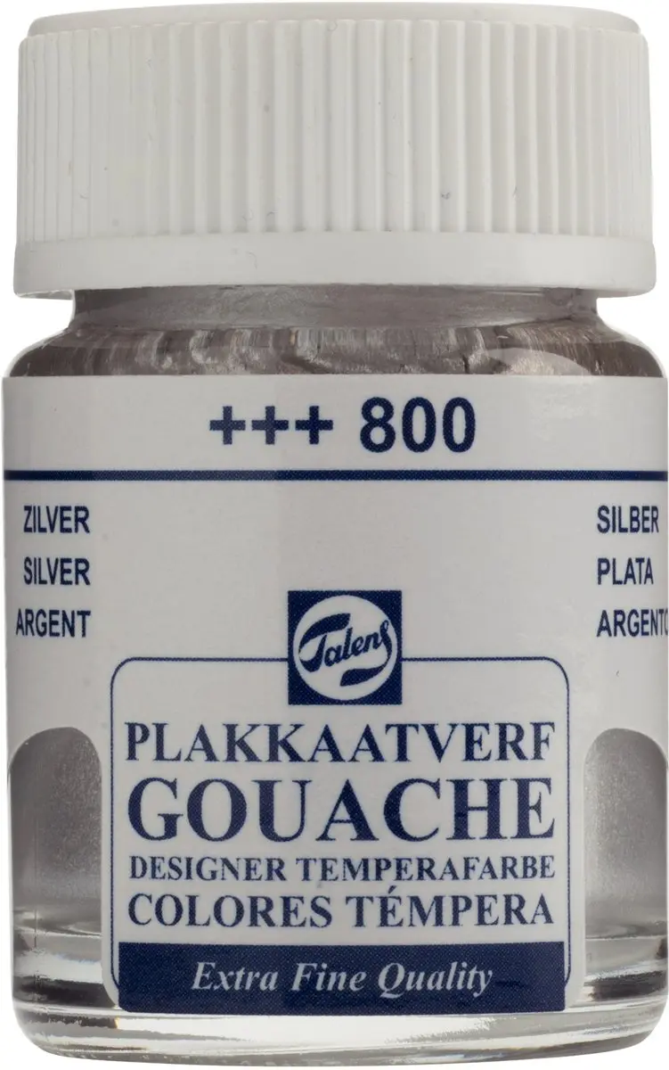 Talens Plakkaatverf Extra Fijn Zilver 800