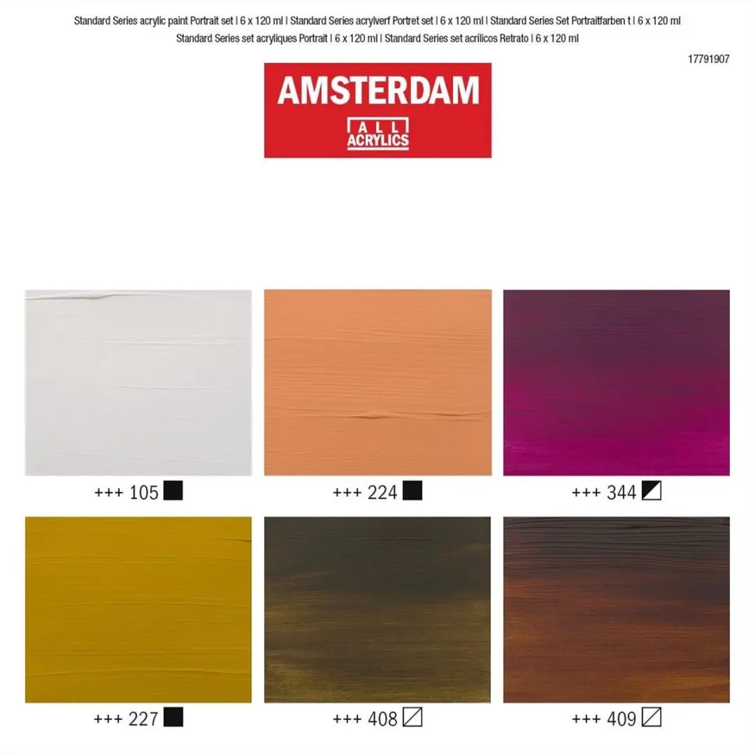 Amsterdam Standard Series Acrylverf Portret Set - 6x120ml - Assorti
