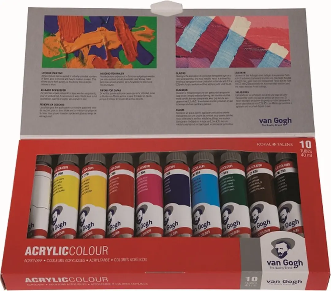 Van Gogh Acrylverf Basisset - 10 Kleuren 40ml