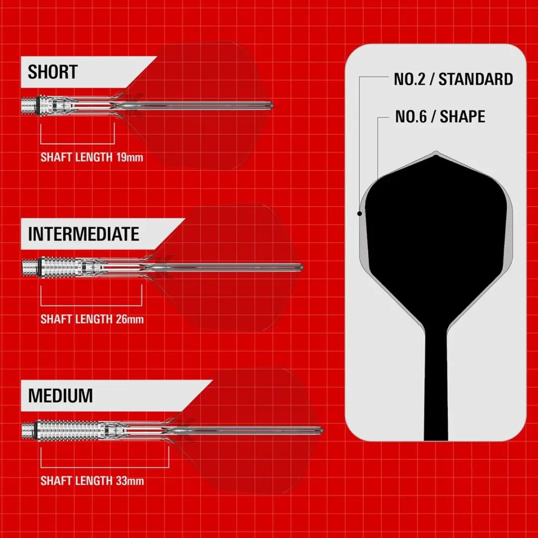 Target K-Shift Clear NO6 Dart Flights - 3 Stuks