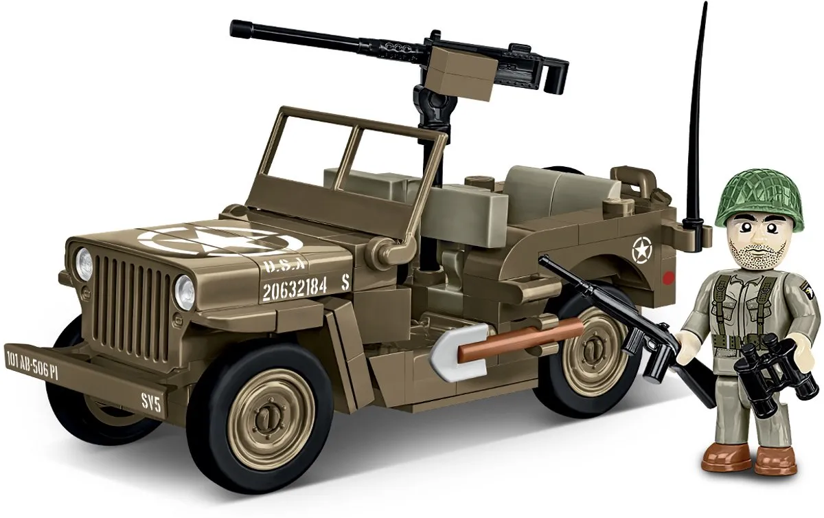 Cobi Willys MB Jeep Bouwset 132-delig 1:35 - Meerkleurig