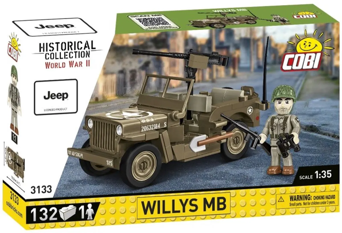 Cobi Willys MB Jeep Bouwset 132-delig 1:35 - Meerkleurig