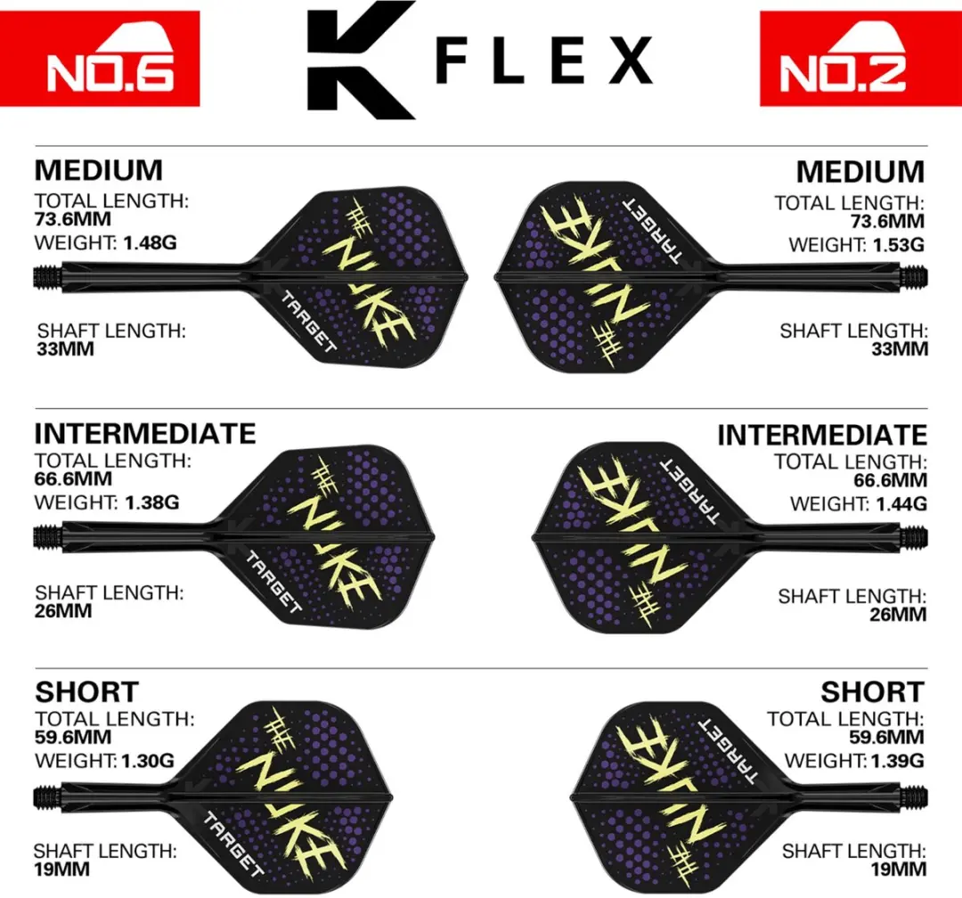 Target K-Flex Luke Littler NO2 Dart Flights Short 19mm