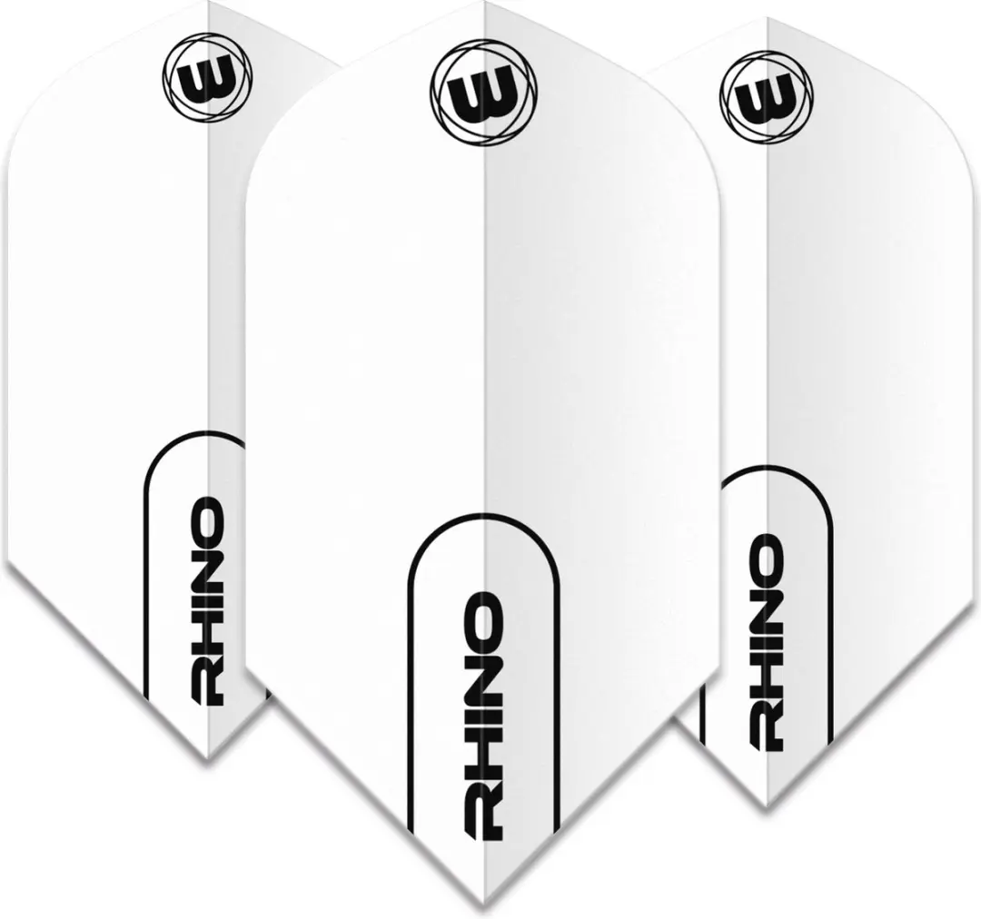 Winmau Rhino Slim Dart Flights - Wit - 3 Stuks
