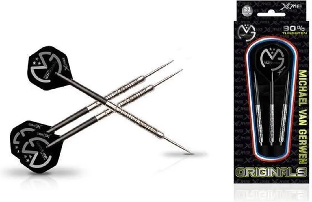 XQMax Michael Van Gerwen Tungsten Darts 90% 25g - 3 Stuks - Zilver