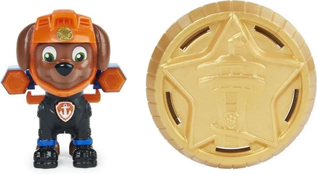 PAW Patrol Moto Pups Zuma Verzamelfiguur - Politie Badge - MPN 2005258 - Multicolor