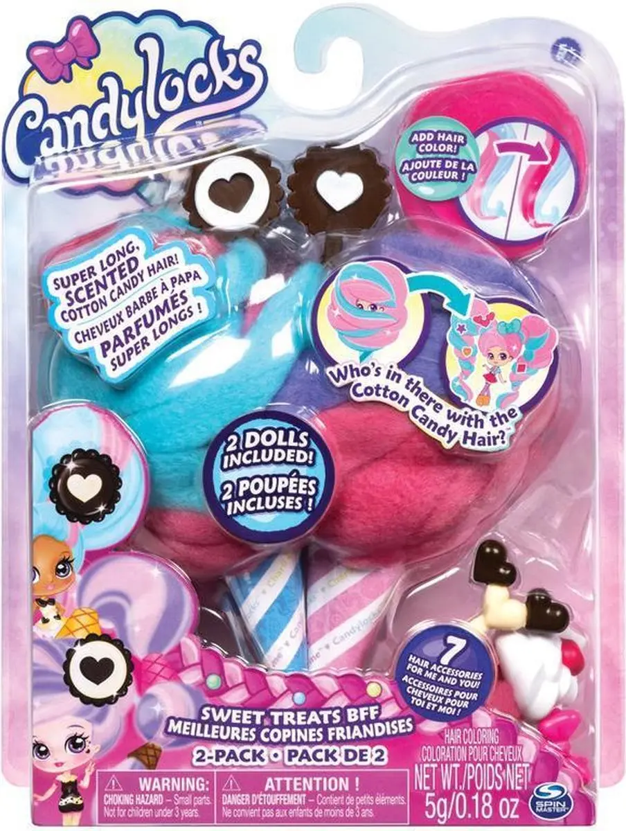 Spin Master Candylocks Sweat Treats BFF Poppen - 2 Stuks - Multicolor