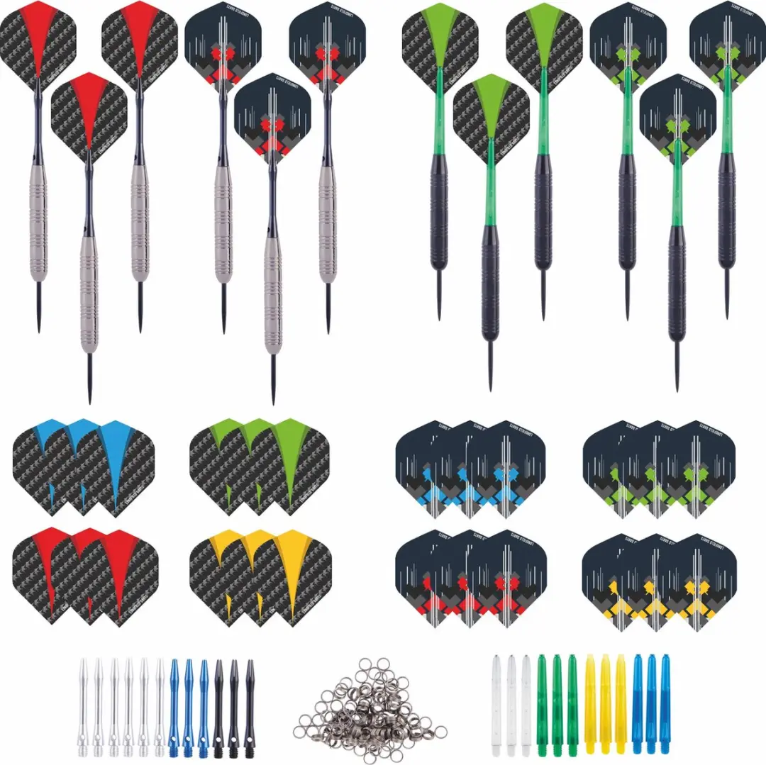 Longfield Darts 4 Sets Steeltip Brass Tungsten Look 23g