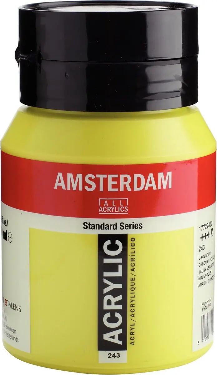 Amsterdam Standard Acrylverf 500ml - Groengeel