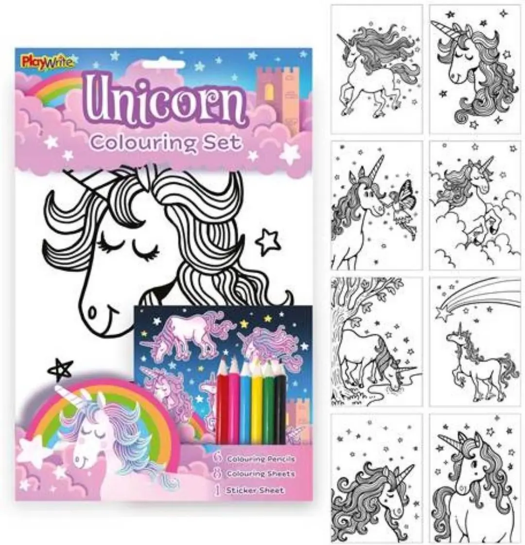 Unicorn Kleurboek 8 Platen