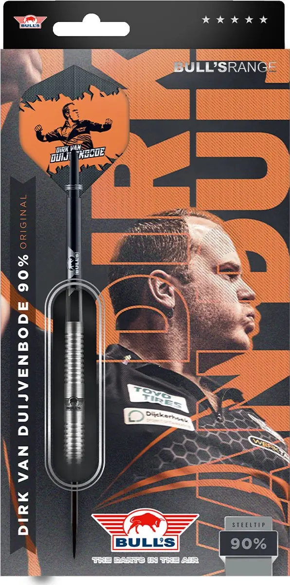 Bull's Dirk van Duijvenbode 90% Dartpijlen 25g - 3 Stuks - Zilver