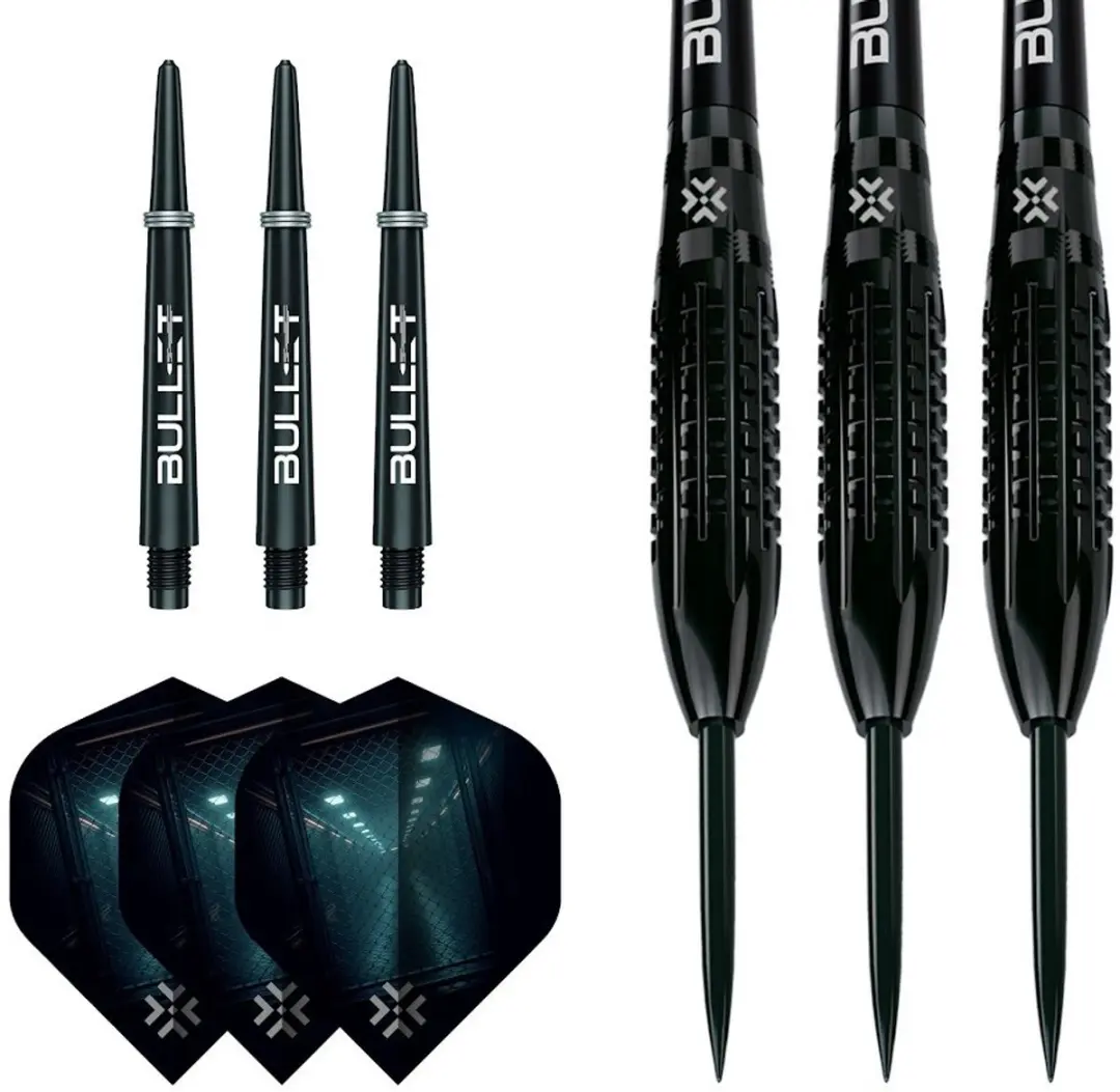 Bullet Cage 90% Dartpijlen - 3 Stuks - Zwart