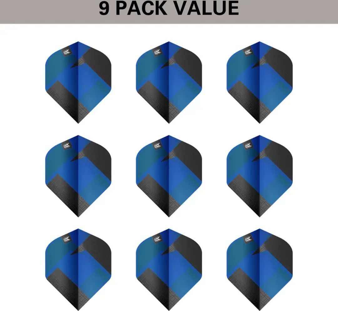 Target Tag 3 Set NO2 Dart Flights - Blauw/Zwart