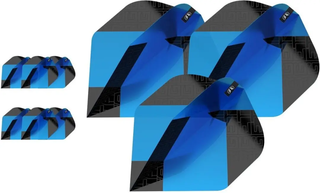 Target Tag 3 Set NO2 Dart Flights - Blauw/Zwart