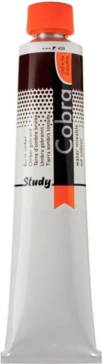 Cobra Study Water Vermengbare Olieverf Omber Gebrand 200ml