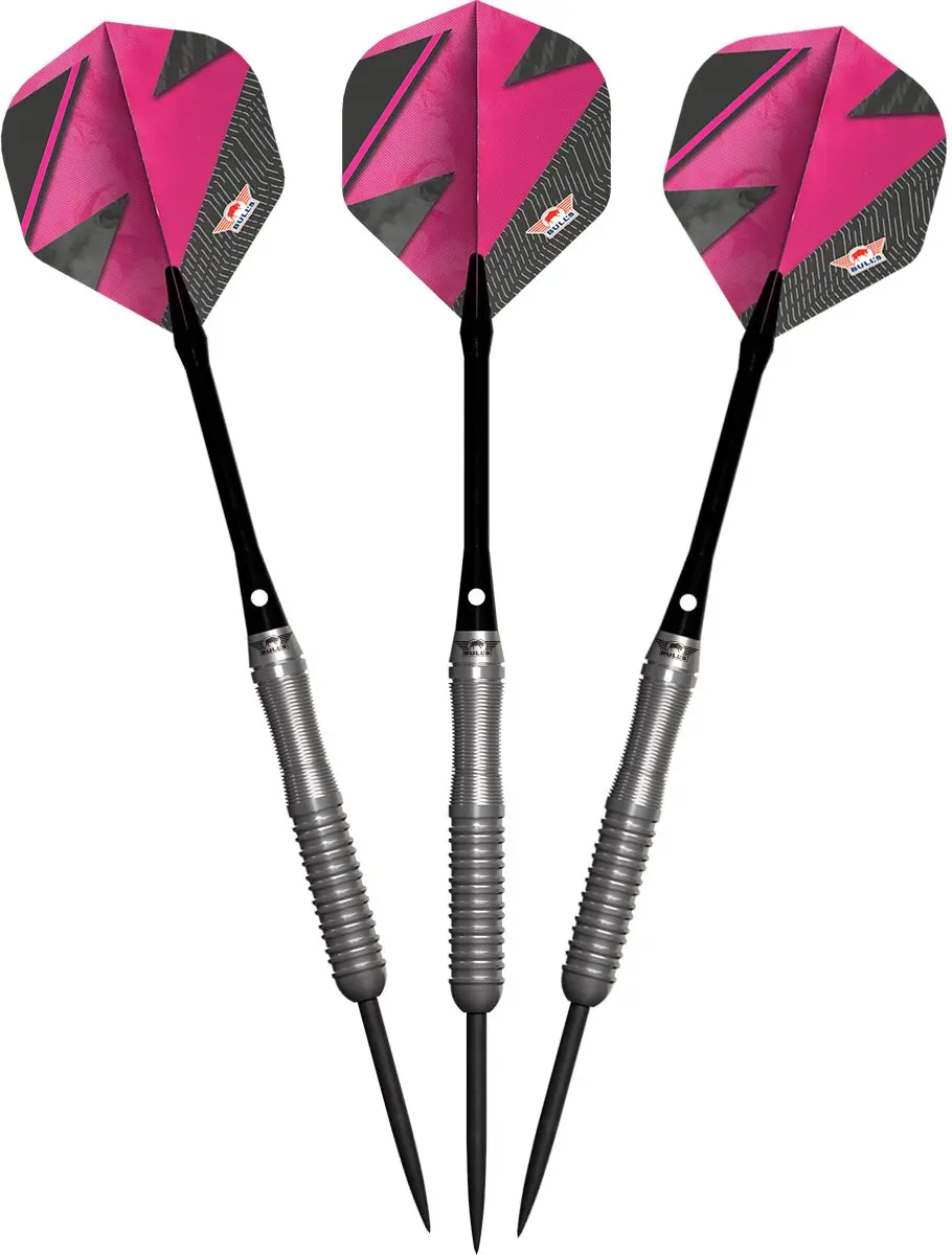 Bull's Lightning Pink Dartpijlen 24g - 3 Stuks