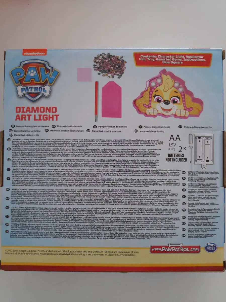 PAW Patrol Skye Diamantkunstlamp - Multi Color