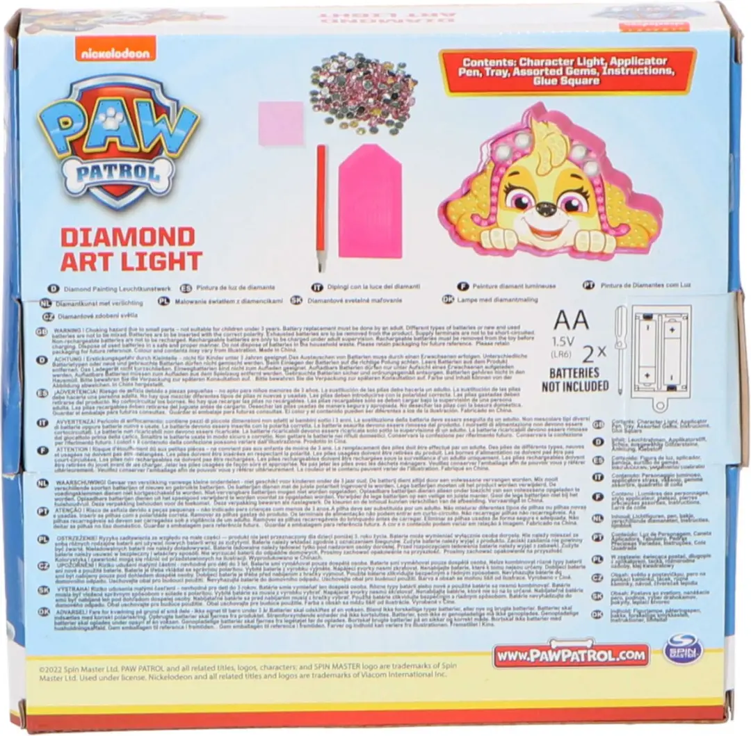 PAW Patrol Skye Diamantkunstlamp - Multi Color