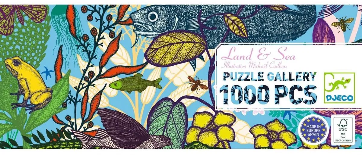 Djeco Land and Sea Puzzel 1000 Stuks - Multicolor