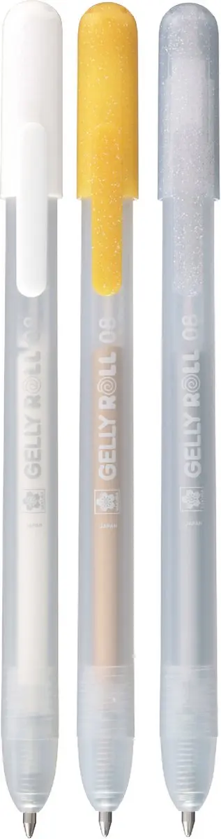 Sakura Gelly Roll Retractable Special Mix Set 3 - Zilver/Goud/Wit