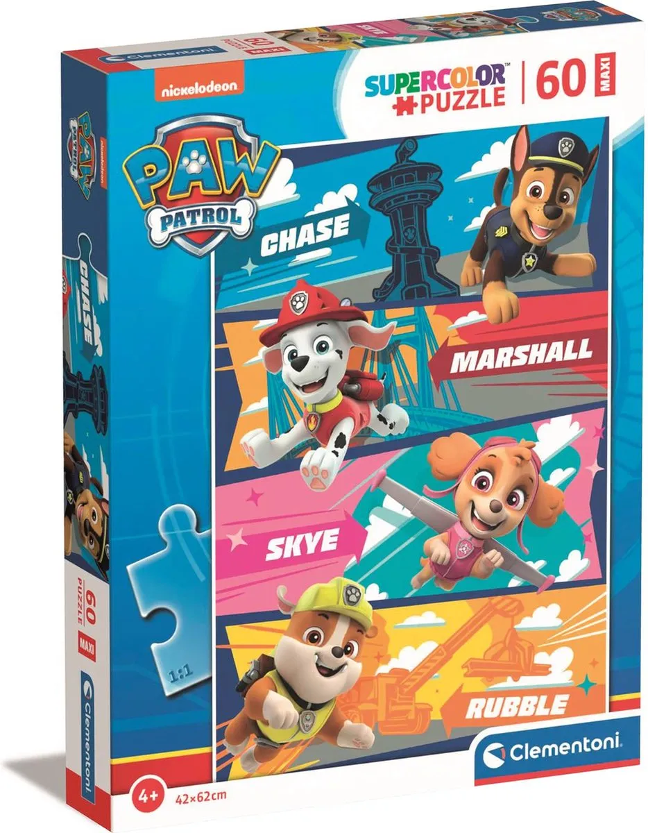 Clementoni Maxi Paw Patrol Puzzle 104 Stuks