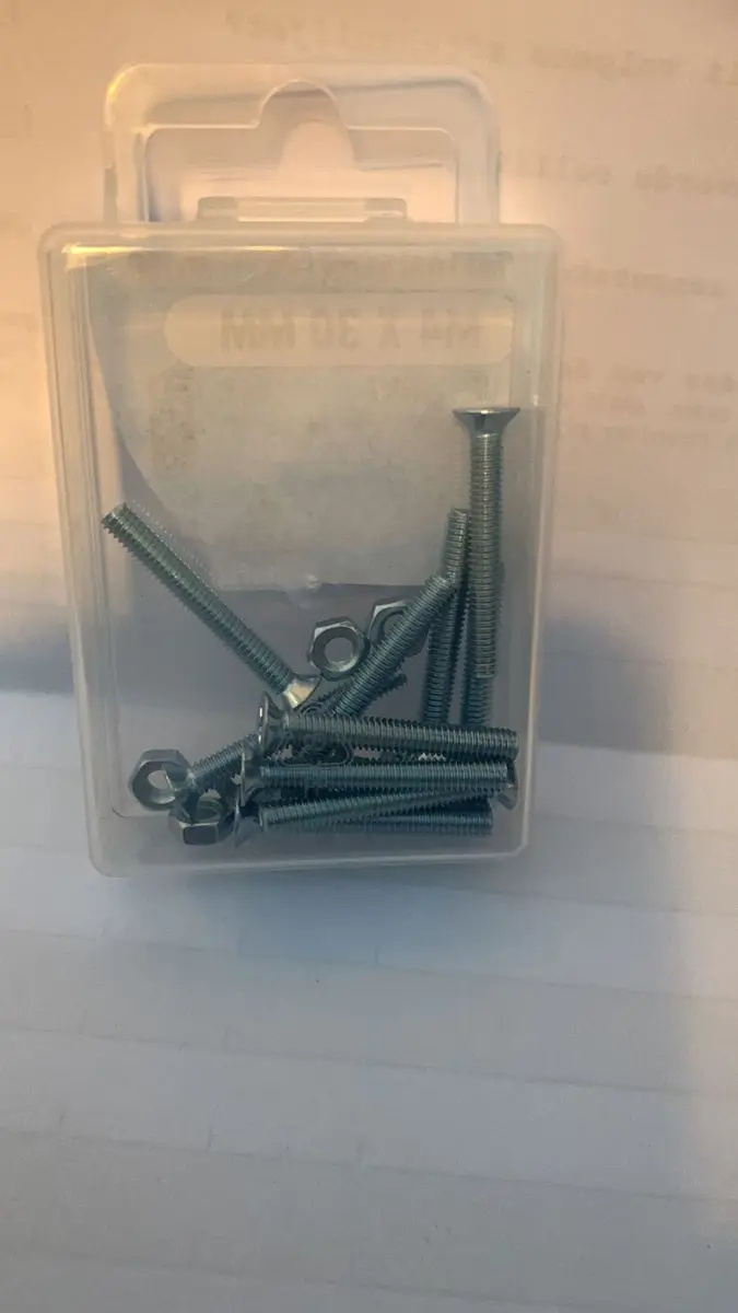Deltafix M4 x 30mm Metaalschroef met moer - Verzinkt - 10 Stuks
